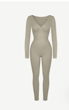 Load image into Gallery viewer, Seamless Deep V Tummy Control Waist Cinching Catsuit
