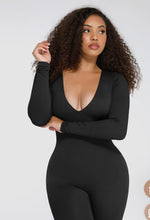 Load image into Gallery viewer, Seamless Deep V Tummy Control Waist Cinching Catsuit
