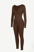 Load image into Gallery viewer, Seamless Deep V Tummy Control Waist Cinching Catsuit
