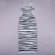 Load image into Gallery viewer, Bodycon Striped Print Midi Dress
